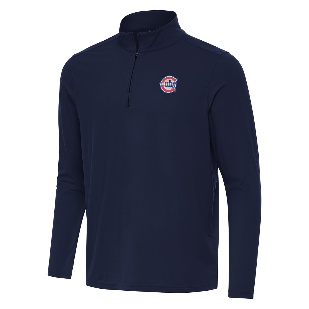 Chicago Cubs Alt Logo Navy Intent Quarter Zip by Antigua Sweatshirts & Hoodies Ivy Shop