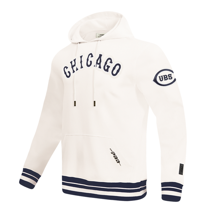Chicago Cubs Retro Fleece Cream Hoodie by Pro Standard Sweatshirts & Hoodies PRO STANDARD