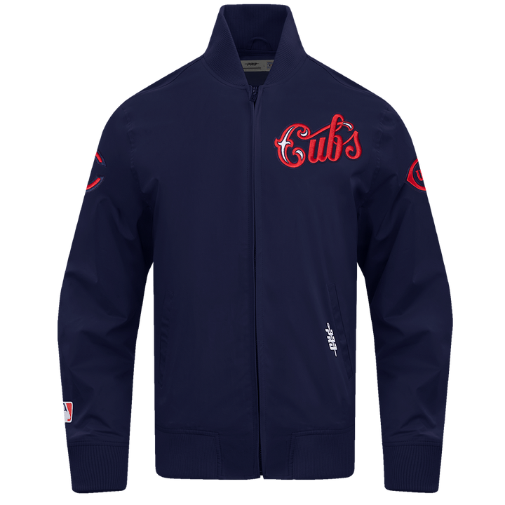 Chicago Cubs 1929 Logo Men's Bomber Jacket by Pro Standard Jackets & Outerwear PRO STANDARD