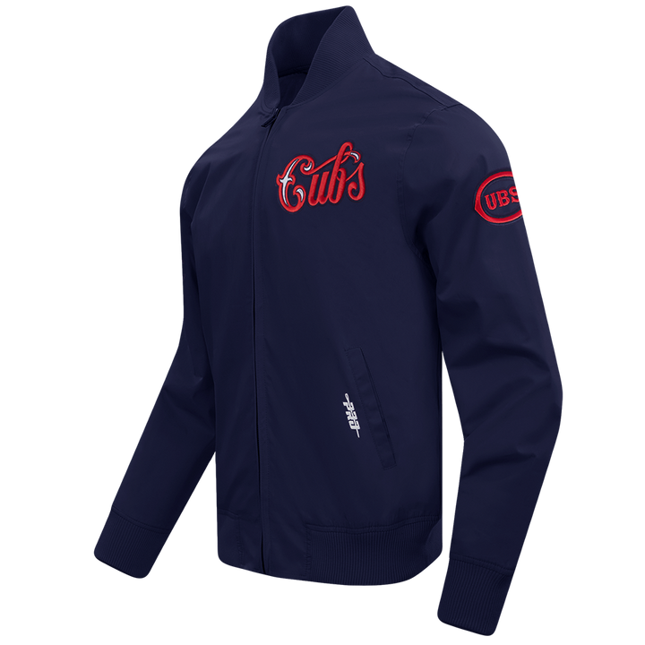 Chicago Cubs 1929 Logo Men's Bomber Jacket by Pro Standard Jackets & Outerwear PRO STANDARD