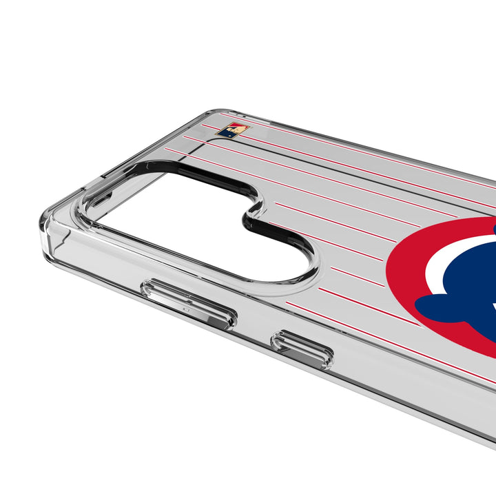 Chicago Cubs Home 1979-1993 - Cooperstown Collection Pinstripe Clear Phone Case for Samsung Galaxy Phone Cases Keyscaper
