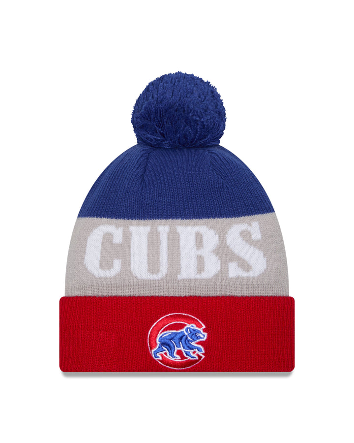 Chicago Cubs Walking Bear Shaded Pom Knit by New Era Knits NEW ERA CAP COMPANY INC