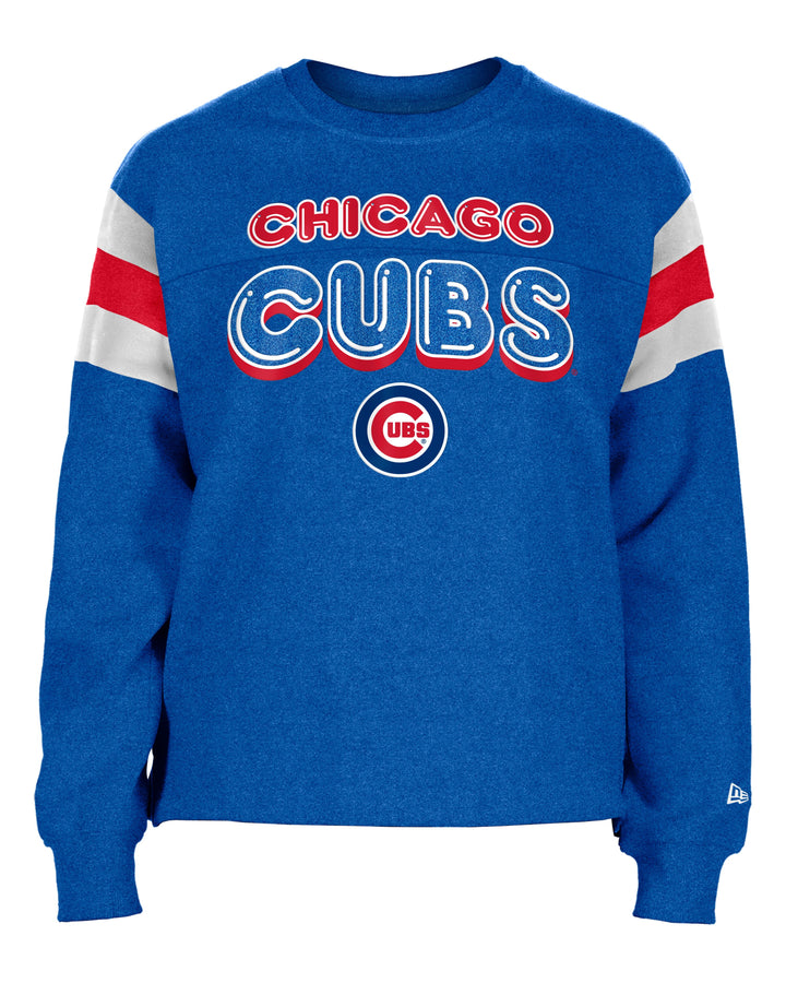 Chicago Cubs Bubble Script Crew Royal Youth Sweatshirt by New Era Sweatshirts & Hoodies NEW ERA CAP COMPANY INC