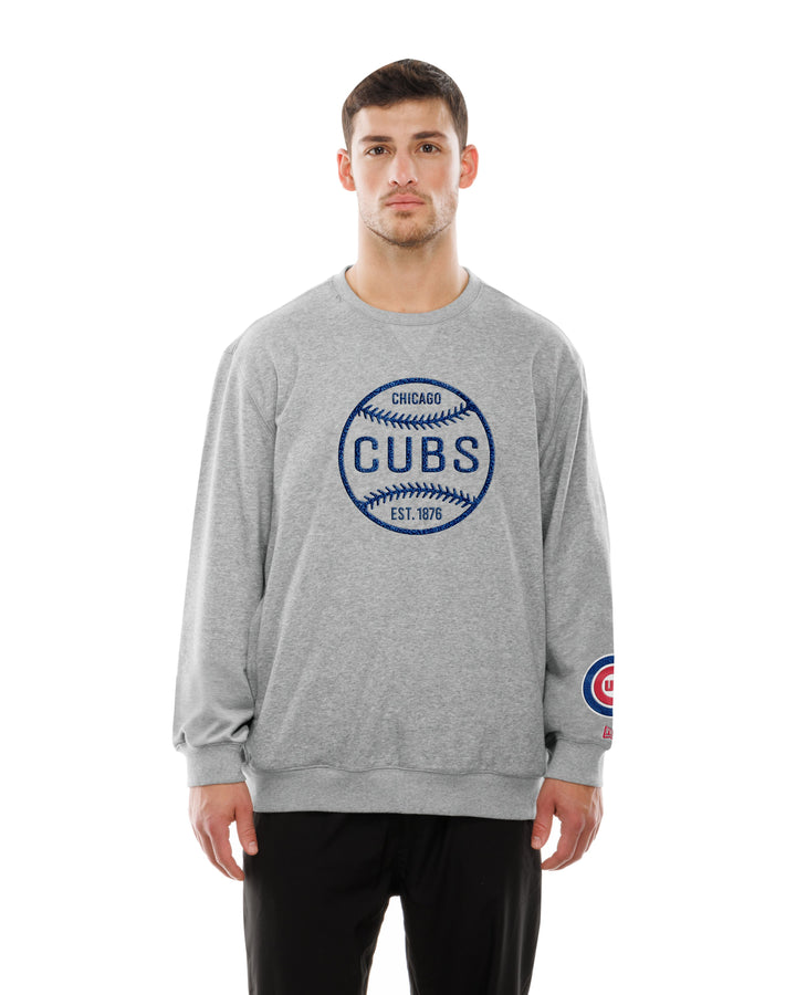 Chicago Cubs Sport Night Heather Crewneck Sweatshirt by New Era CAPS NEW ERA CAP COMPANY INC