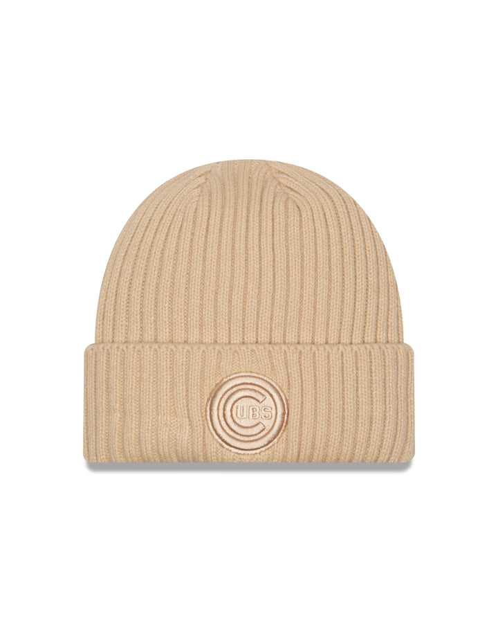 Chicago Cubs Color Pack Logo Knit Khaki by New Era Knits NEW ERA CAP COMPANY INC