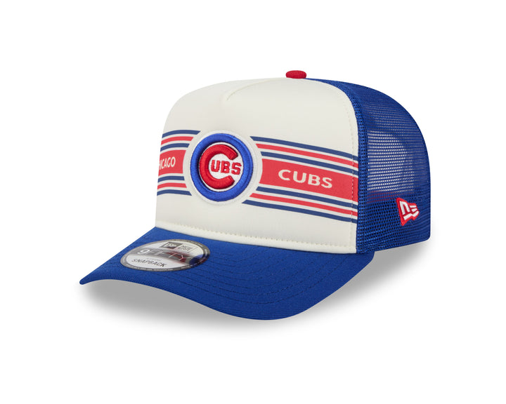 Chicago Cubs Logo Banner 950 Adjustable Cap White Blue by New Era Caps NEW ERA CAP COMPANY INC