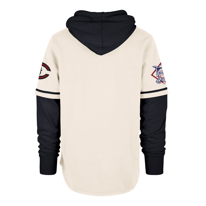 Chicago Cubs Trifecta 1929 Unisex Short Sleeve Pullover Hoodie Cream by '47 Brand Sweatshirts & Hoodies Ivy Shop