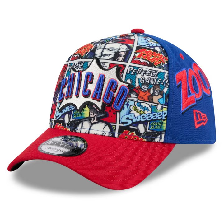 Chicago Cubs 2025 Player Comic Youth 9Forty Adjustable Cap by New Era Caps Ivy Shop