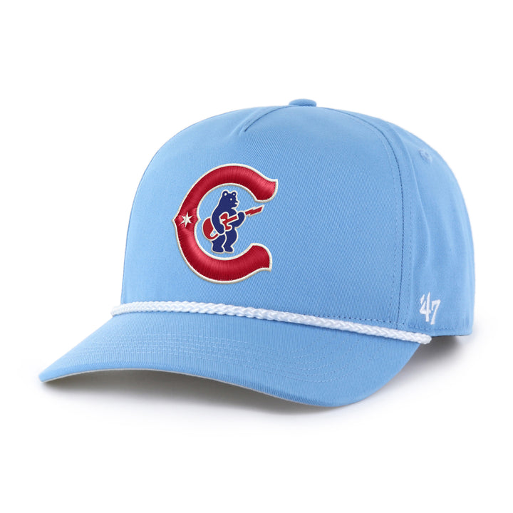 Chicago Cubs Blues Alt C Bear Light Blue Rope Hitch Cap by '47 Brand '47 BRAND