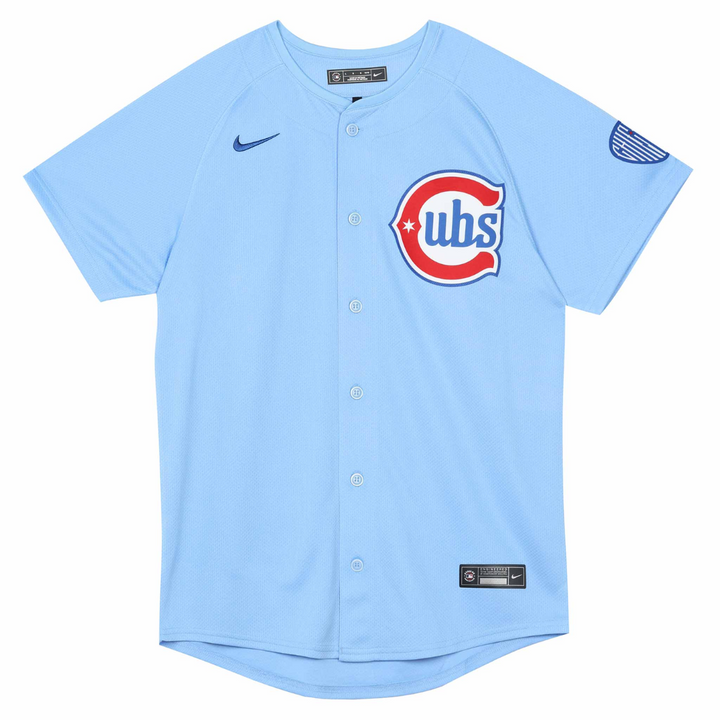 Chicago Cubs Blues Alternate Limited Light Blue Kid's Jersey by Nike Nike