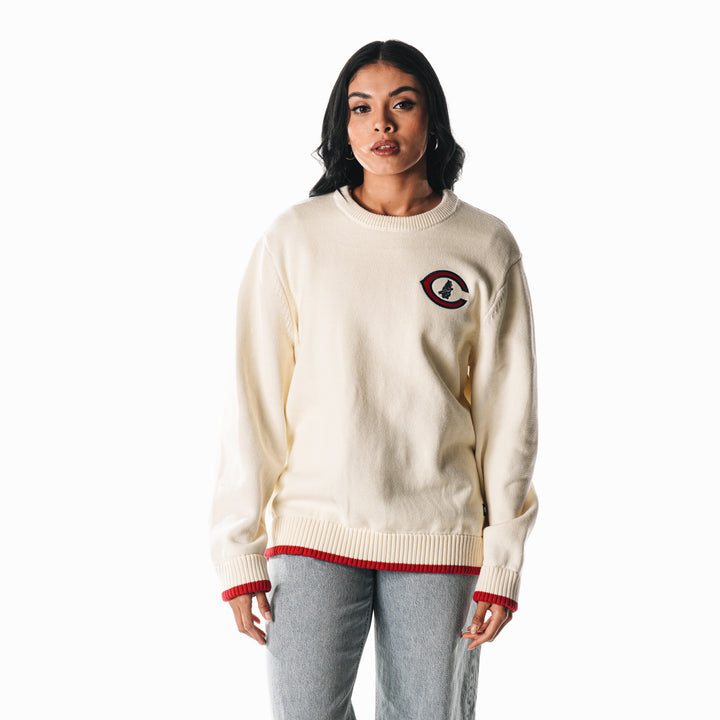 Chicago Cubs 1929 Women's Jacquard Sweater by The Wild Collective Sweatshirts & Hoodies THE WILD COLLECTIVE