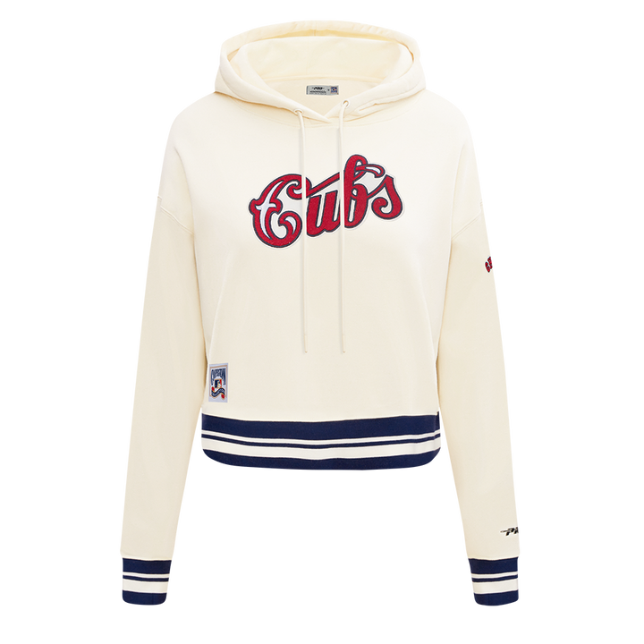 Chicago Cubs 1929 Logo Women's Cream Hoodie by Pro Standard Sweatshirts & Hoodies PRO STANDARD