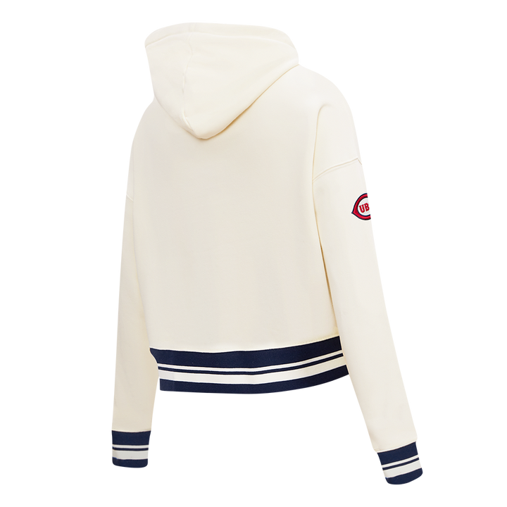 Chicago Cubs 1929 Logo Women's Cream Hoodie by Pro Standard Sweatshirts & Hoodies PRO STANDARD