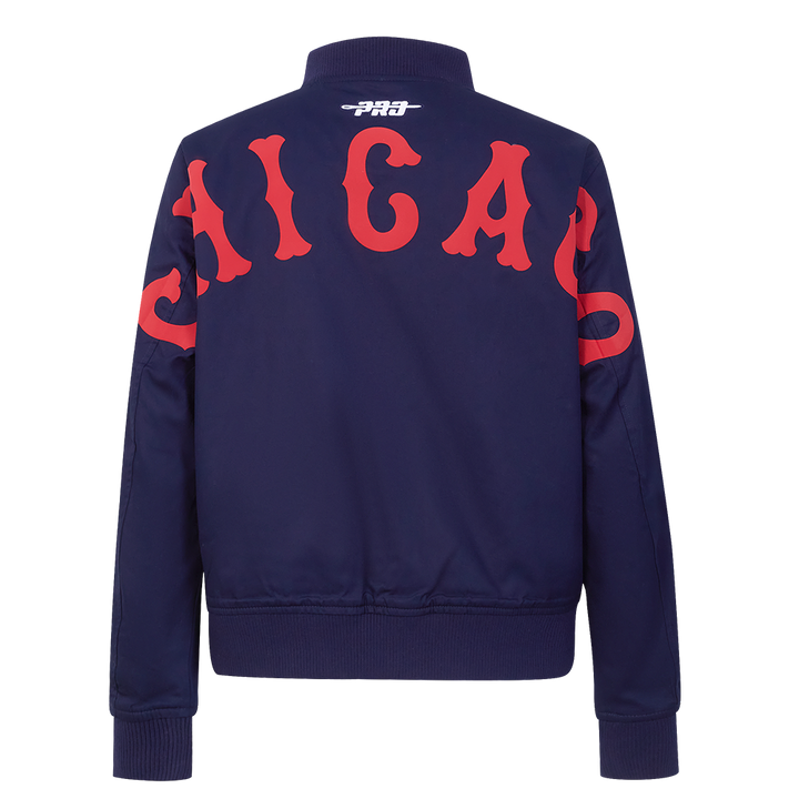 Chicago Cubs 1929 Logo Women's Bomber Jacket by Pro Standard Jackets & Outerwear PRO STANDARD