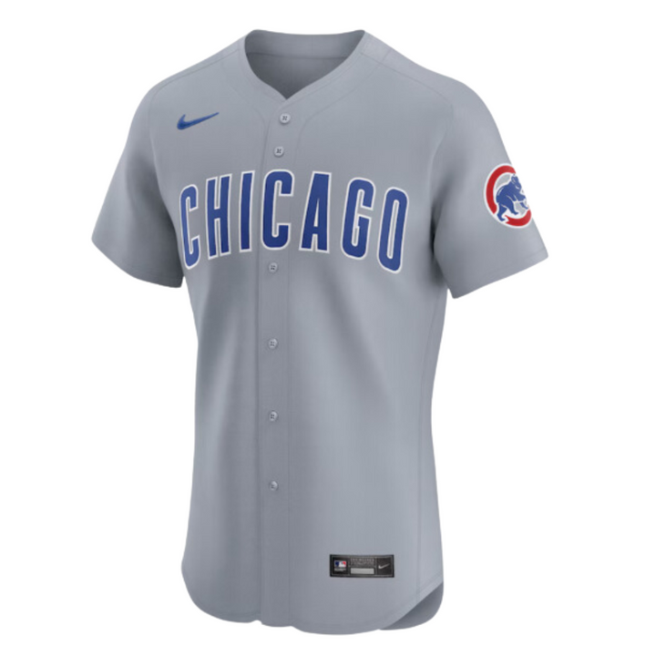 Chicago Cubs Grey Road Elite Jersey by Nike Jerseys NIKE