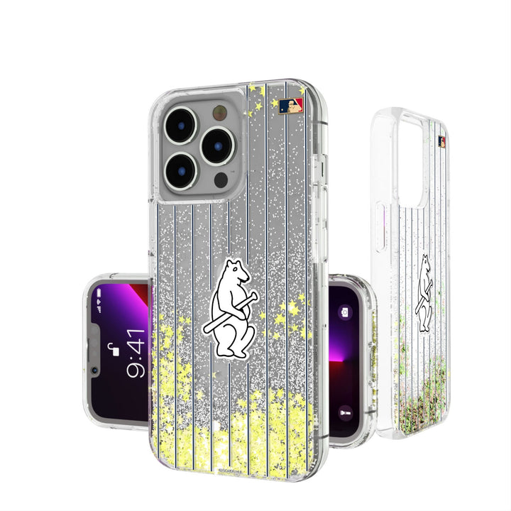 Chicago Cubs 1914 - Cooperstown Collection Pinstripe Glitter Phone Case Phone Cases Keyscaper