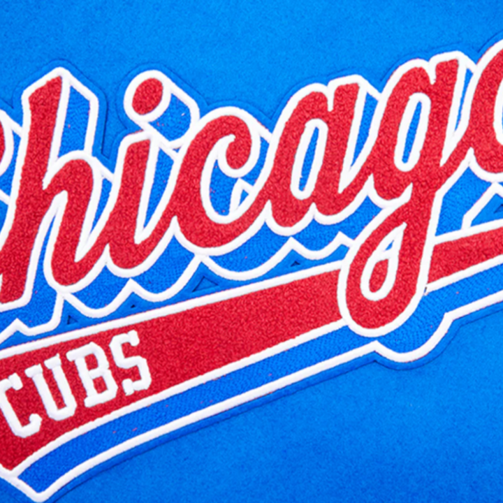 CHICAGO CUBS PRO STANDARD MEN'S ROYAL BLUE VARSITY JACKET Jackets & Outerwear Ivy Shop