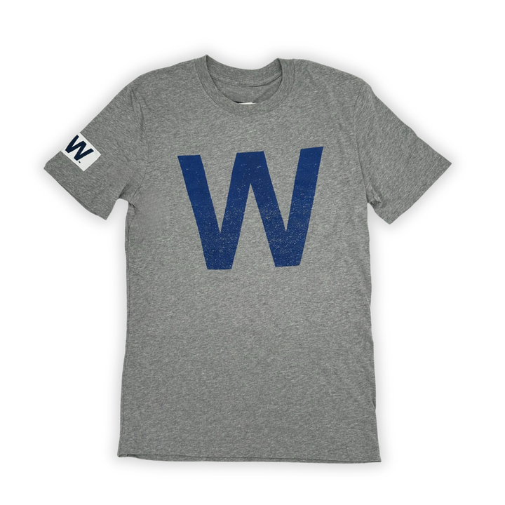 Chicago Cubs Unisex W Collection Grey Tee by New Era Short Sleeve Tees Ivy Shop