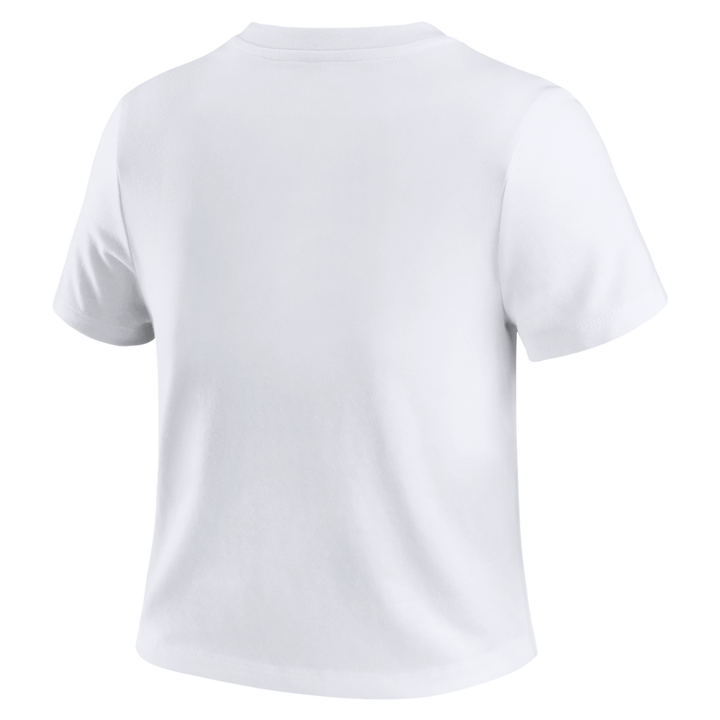 Chicago Cubs Women's Baby White Tee by Wear by Erin Andrews Short Sleeve Tees WEAR ERIN ANDREWS