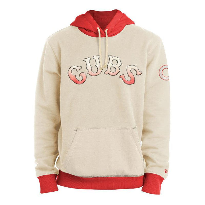 CHICAGO CUBS NEW ERA MEN'S 1914 WHITE AND ORANGE COLOR PACK HOODIE Sweatshirts & Hoodies NEW ERA CAP COMPANY INC