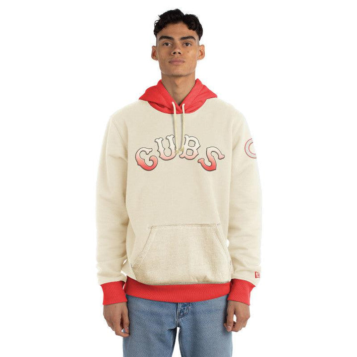 CHICAGO CUBS NEW ERA MEN'S 1914 WHITE AND ORANGE COLOR PACK HOODIE Sweatshirts & Hoodies NEW ERA CAP COMPANY INC