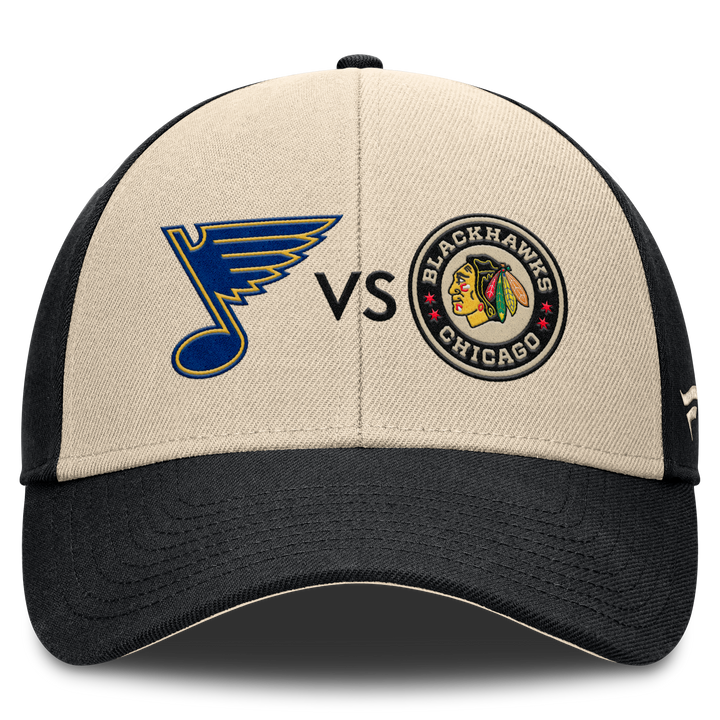 St. Louis Blues vs. Chicago Blackhawks Fanatics 2025 NHL Winter Classic Matchup Adjustable Hat Cap FANATICS