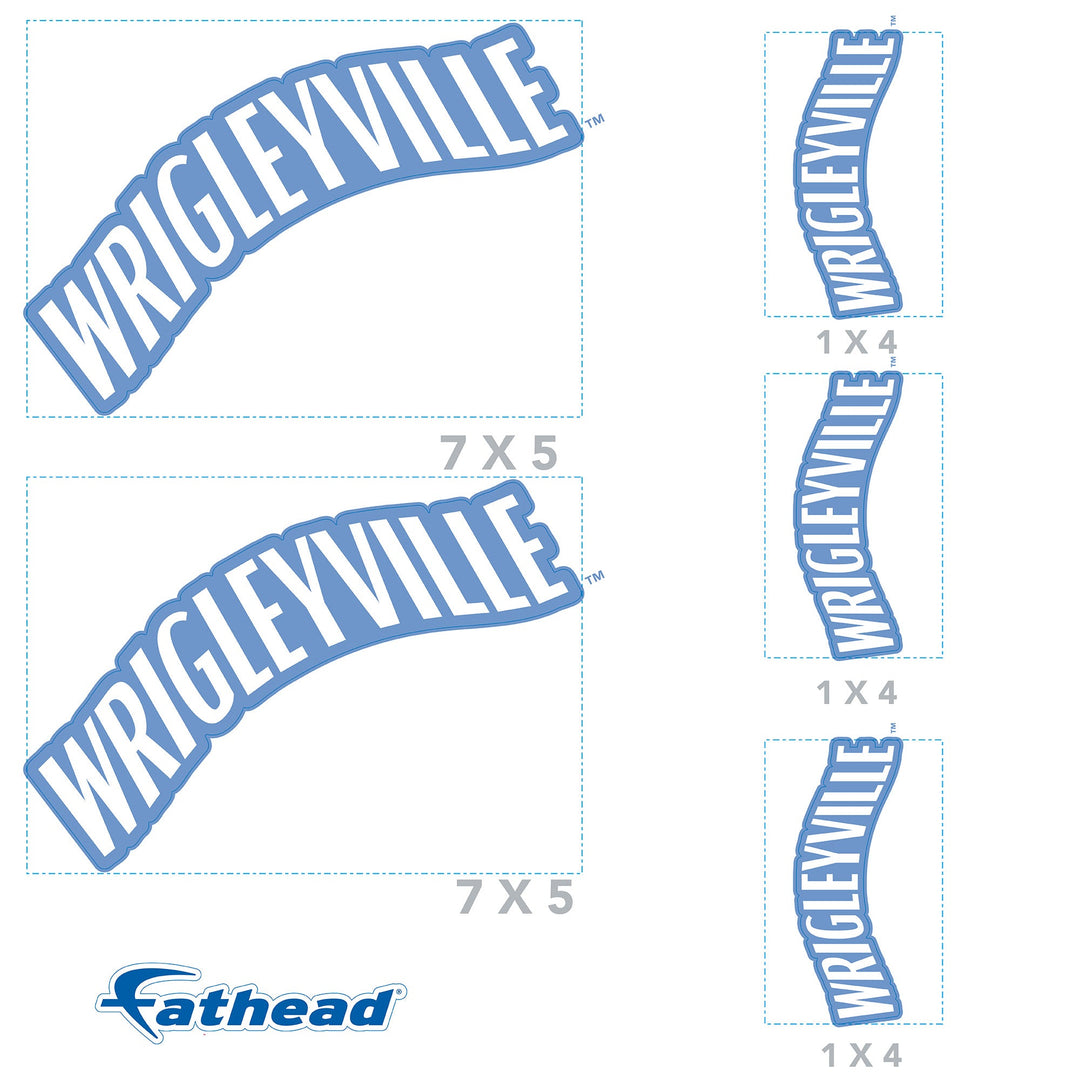 Chicago Cubs - 5 Logo Minis (Mixed Sizes) - Official MLB - Wrigleyville City Connect - Reusable Vinyl Decals