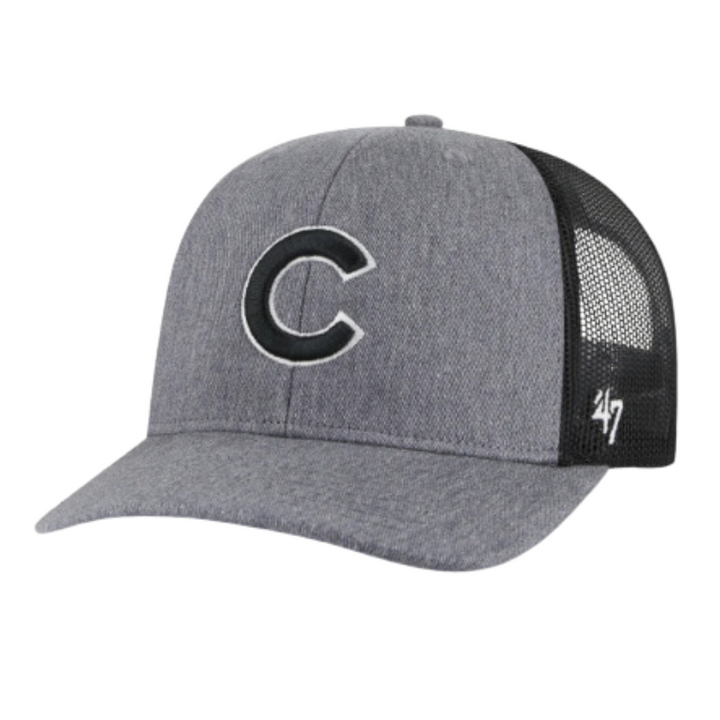 CHICAGO CUBS '47 C LOGO CARBON ADJUSTABLE TRUCKER CAP