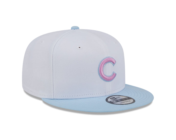 CHICAGO CUBS NEW ERA YOUTH WHITE AND TEAL SNAPBACK CAP