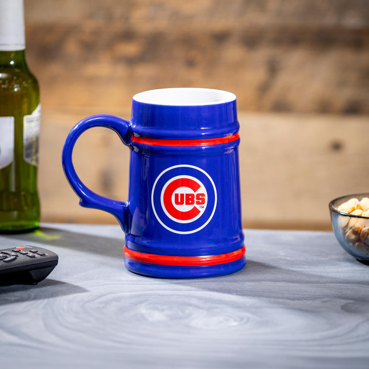 Chicago Cubs Bullseye Logo Ceramic Stein Home & Office EVERGREEN