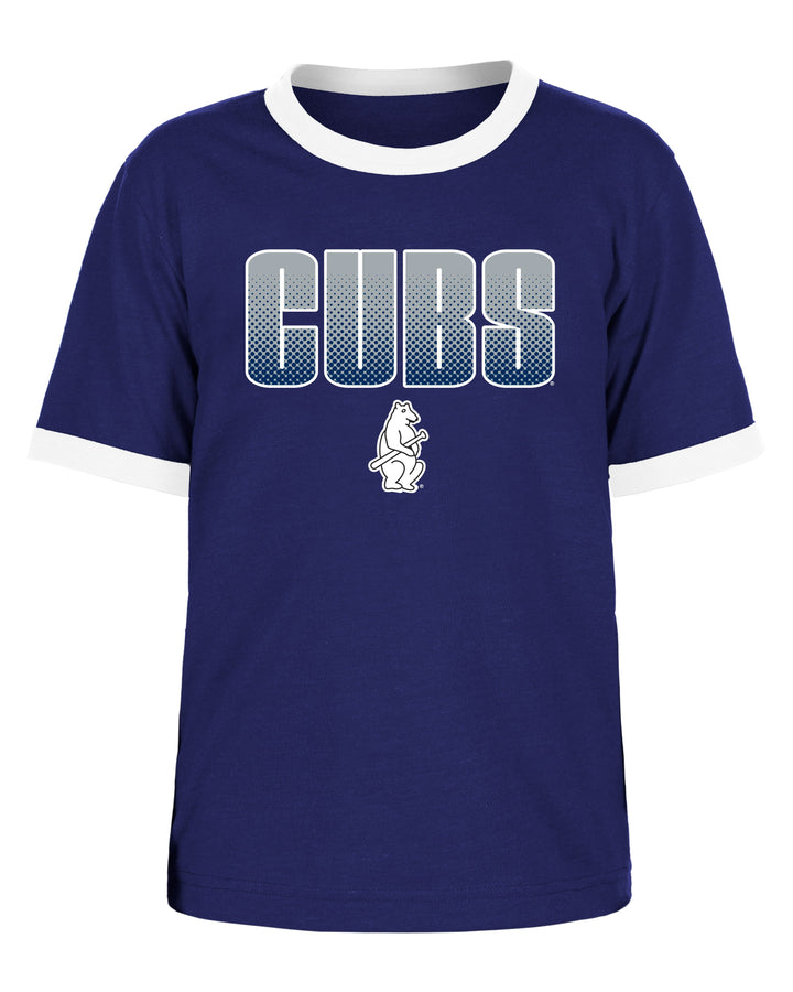 Chicago Cubs New Era Youth 1914 Ringer Navy Tee