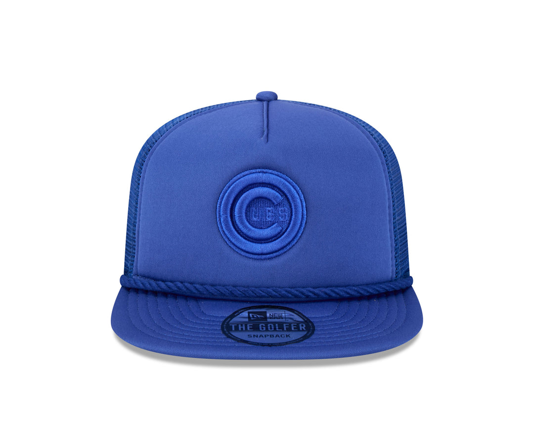 Chicago Cubs Bullseye Logo Tonal Blue Golfer Snapback Cap by New Era Caps NEW ERA CAP COMPANY INC