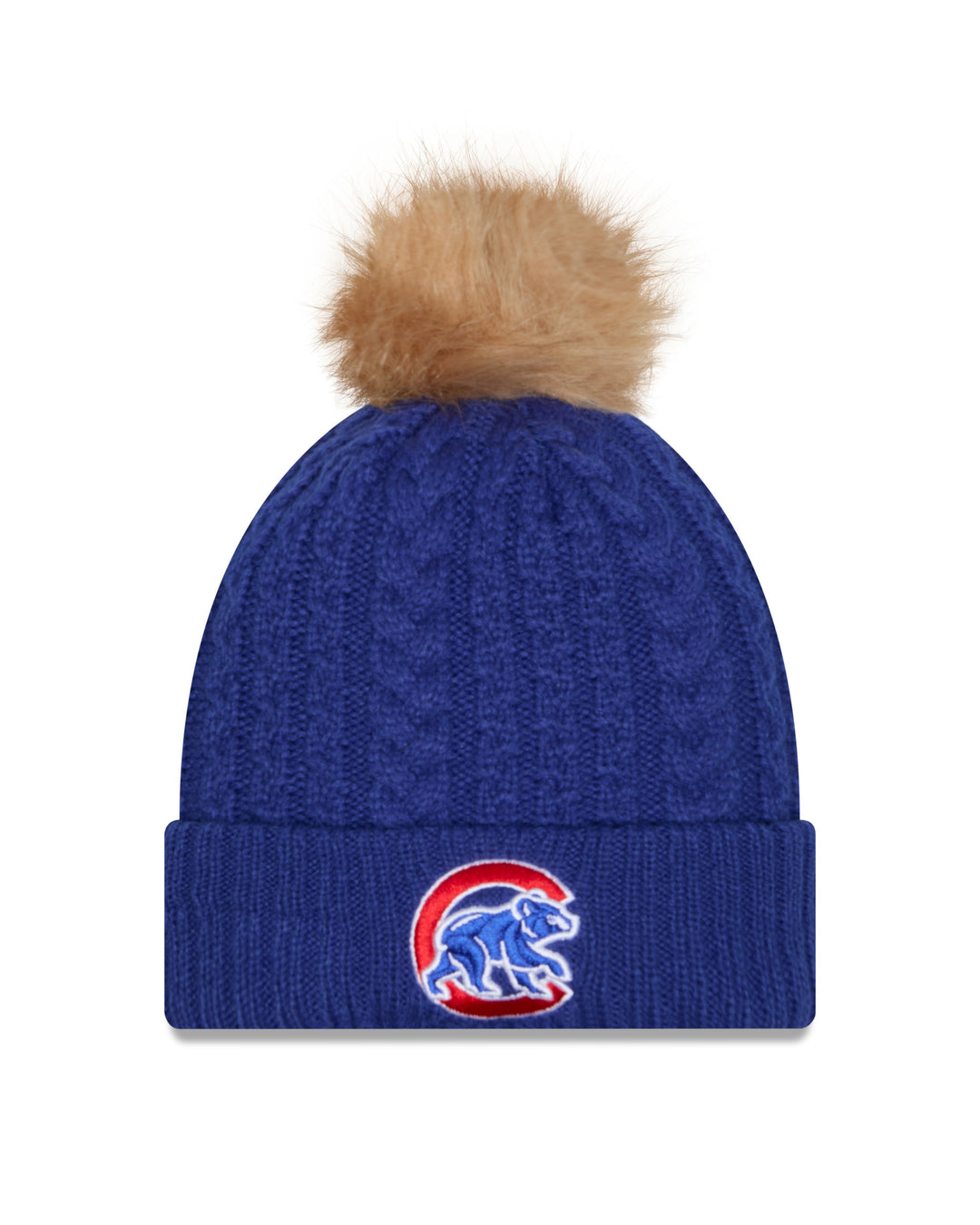 Chicago Cubs New Era Women's Walking Bear Royal Blue Luxe Knit Cap Knits NEW ERA CAP COMPANY INC