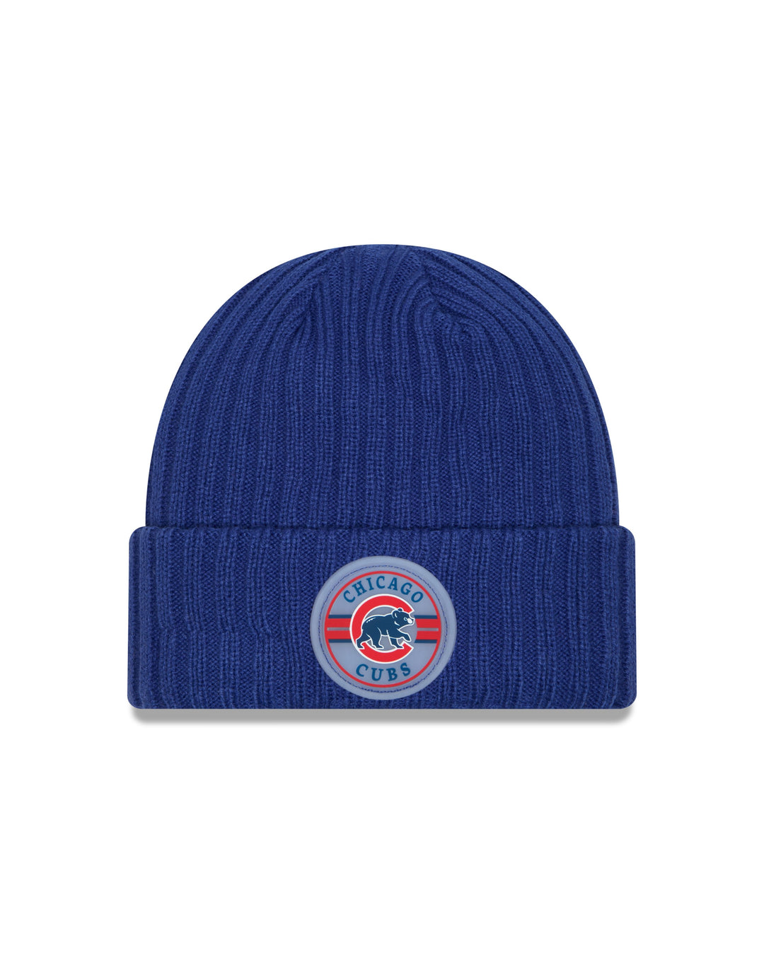 Chicago Cubs Walking Bear Patch New Era Royal Blue Knit Cap Knits NEW ERA CAP COMPANY INC