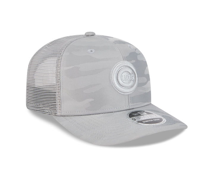 Chicago Cubs New Era Bullseye Logo Silver Grey Camo 9SEVENTY Snapback Cap Caps NEW ERA CAP COMPANY INC