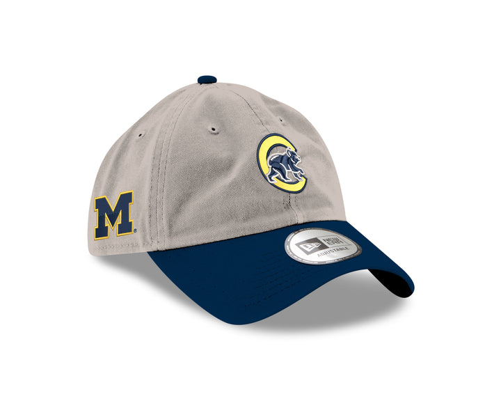 CHICAGO CUBS AND UNIVERSITY OF MICHIGAN NEW ERA WALKING BEAR ADJUSTABLE CAP