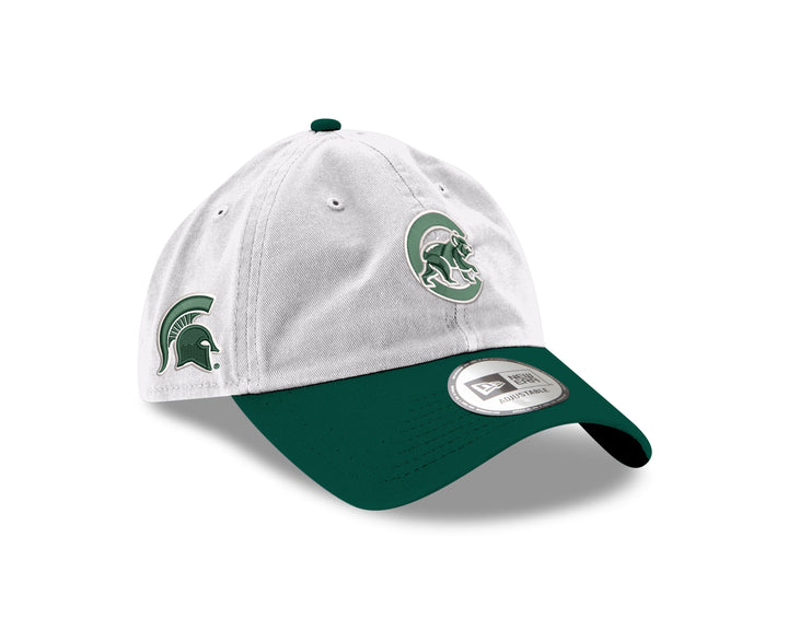 CHICAGO CUBS AND MICHIGAN STATE UNIVERSITY NEW ERA WALKING BEAR ADJUSTABLE CAP