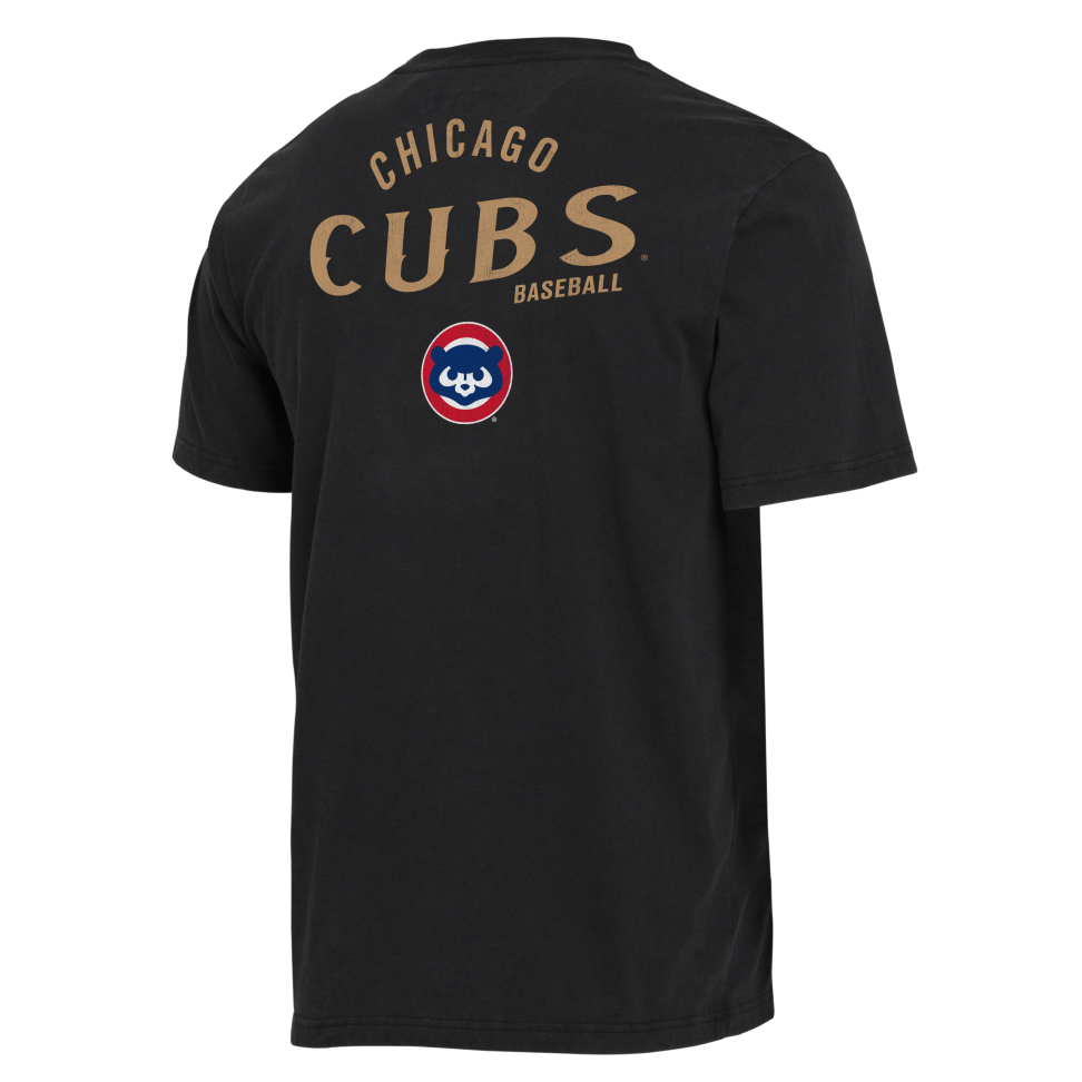 Chicago Cubs 1984 Bear Men's Black Henley Tee by Darius Rucker Short Sleeve Tees DARIUS RUCKER