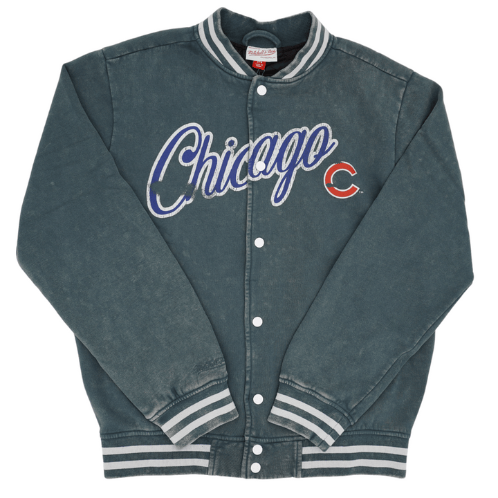 CHICAGO CUBS MITCHELL & NESS OVERSIZED BLUE VARSITY JACKET Jackets & Outerwear MITCHELL & NESS