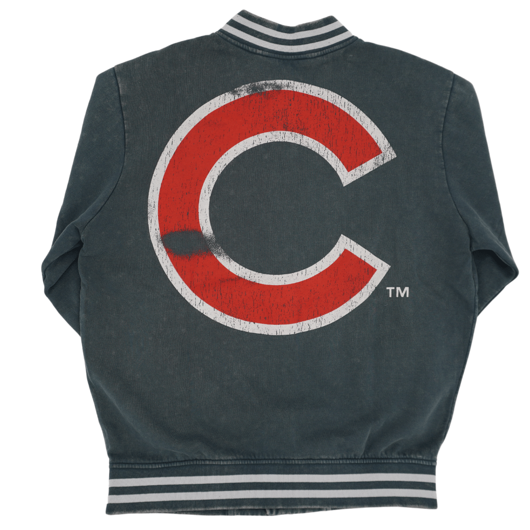 CHICAGO CUBS MITCHELL & NESS OVERSIZED BLUE VARSITY JACKET