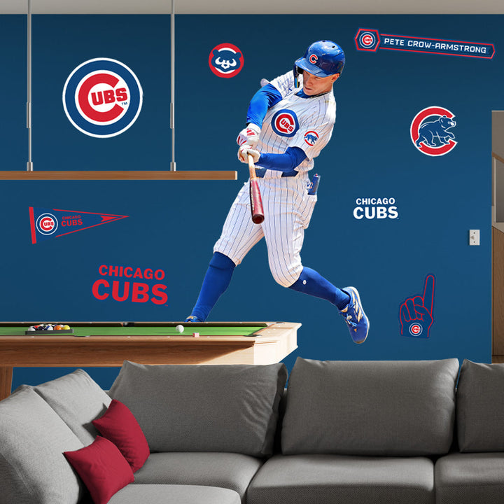 Pete Crow-Armstrong - RealBig Collection - Official MLB - Chicago Cubs - Reusable Vinyl Wall Decals