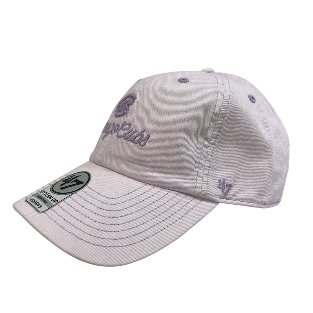 CHICAGO CUBS '47 WOMEN'S WALKING BEAR LOGO LAVENDER ADJUSTABLE CAP Caps 47 BRAND