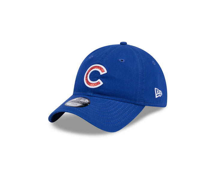 Chicago Cubs New Era Youth C Logo 9TWENTY Glitter Cap