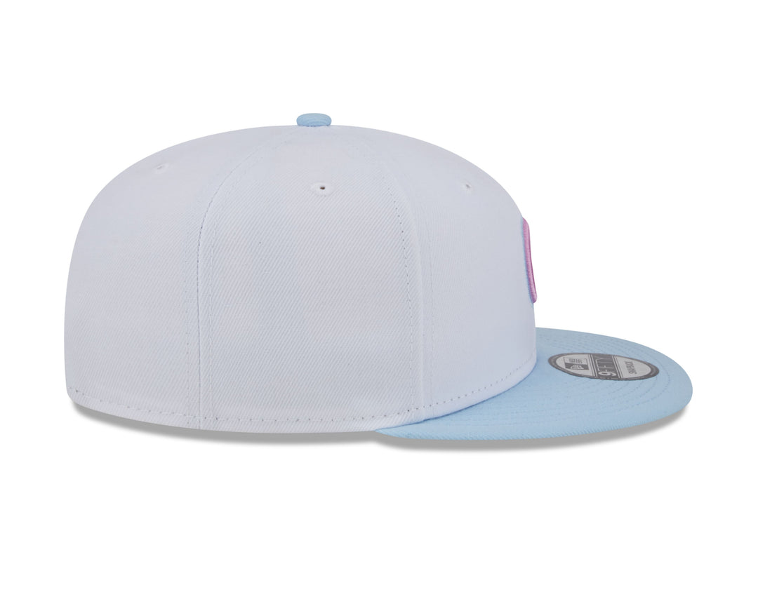 CHICAGO CUBS NEW ERA YOUTH WHITE AND TEAL SNAPBACK CAP