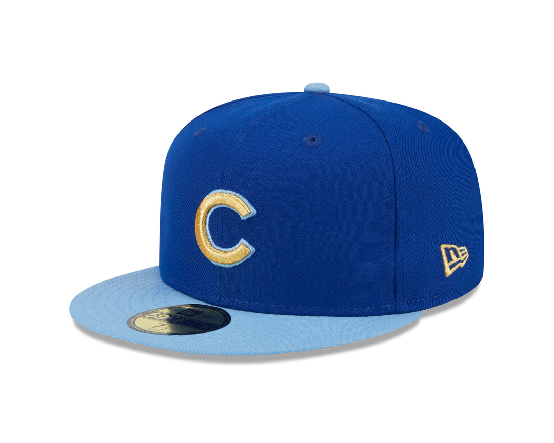 CHICAGO CUBS NEW ERA GOLD C LOGO TWO TONE 59FIFTY CAP Caps NEW ERA CAP COMPANY INC