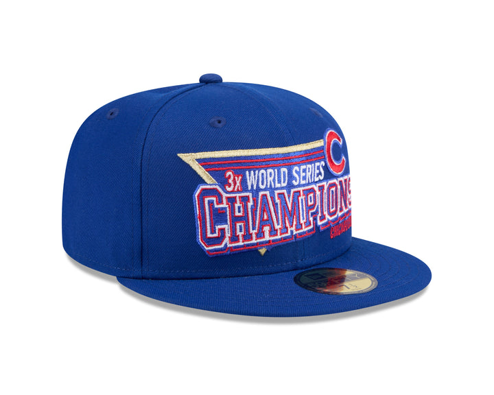 CHICAGO CUBS NEW ERA 3X WORLD SERIES CHAMPIONS 59FIFTY CAP Caps NEW ERA CAP COMPANY INC