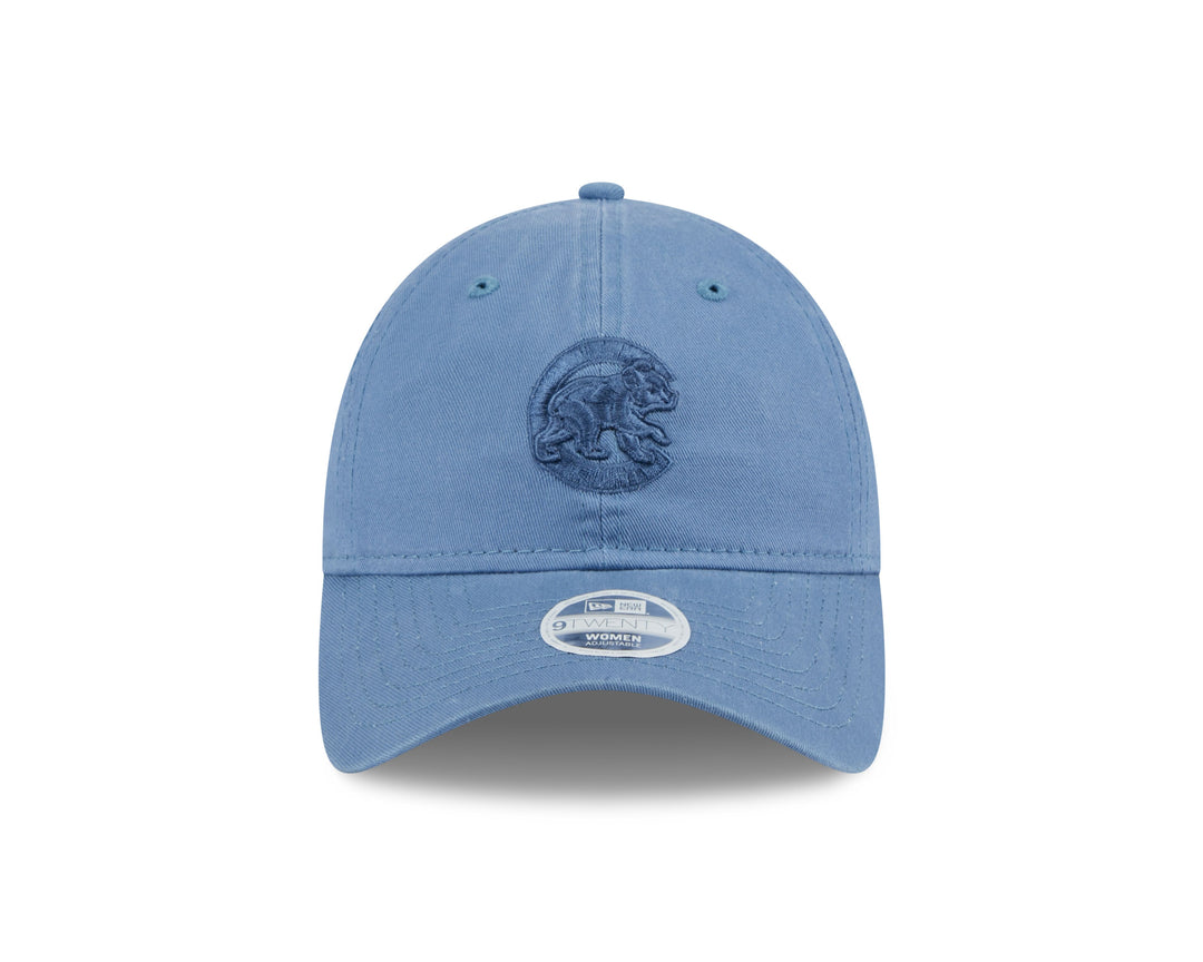 CHICAGO CUBS NEW ERA WOMEN'S WALKING BEAR WASHED BLUE ADJUSTABLE CAP