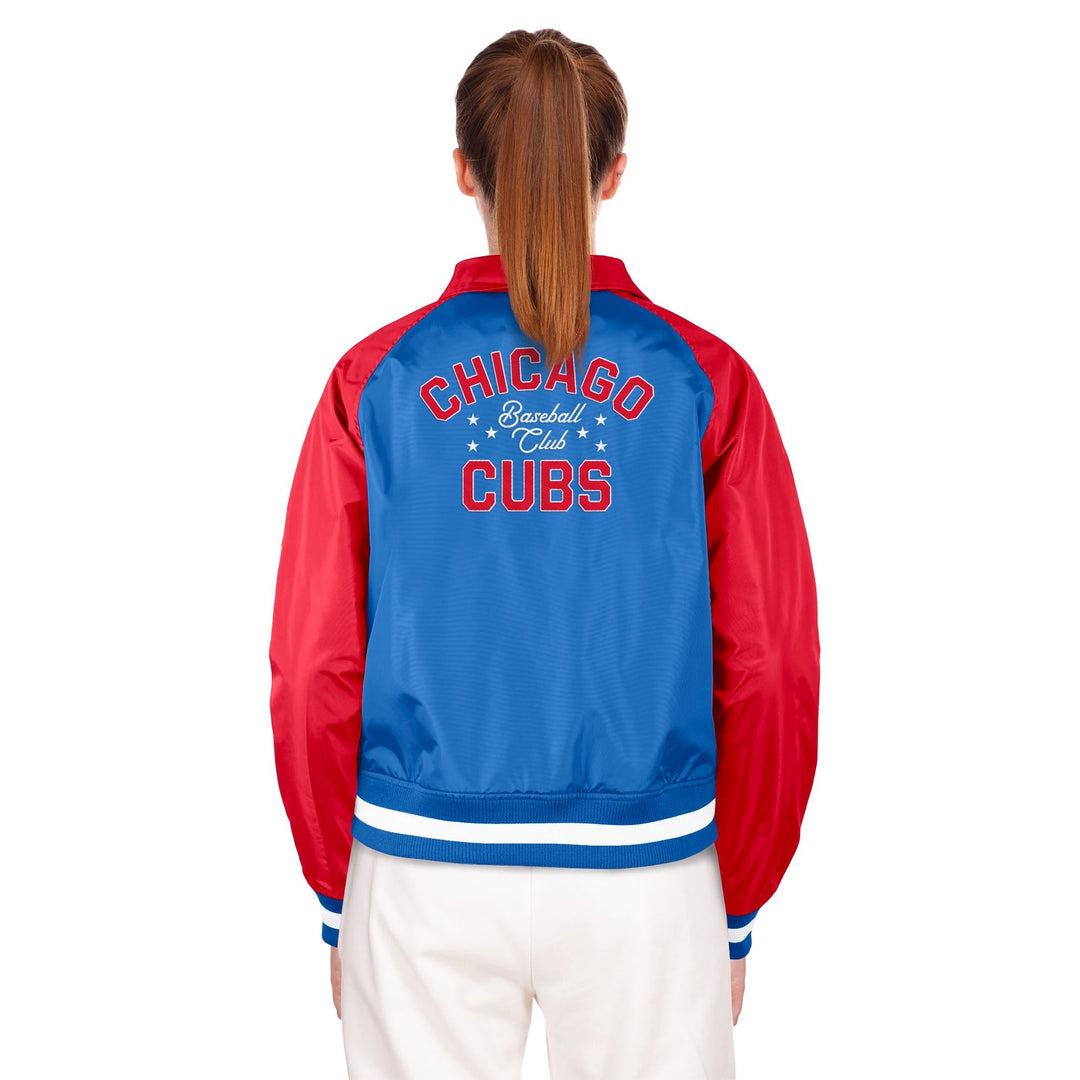 CHICAGO CUBS NEW ERA WOMEN'S RED AND BLUE COACH JACKET Jackets & Outerwear NEW ERA CAP COMPANY INC