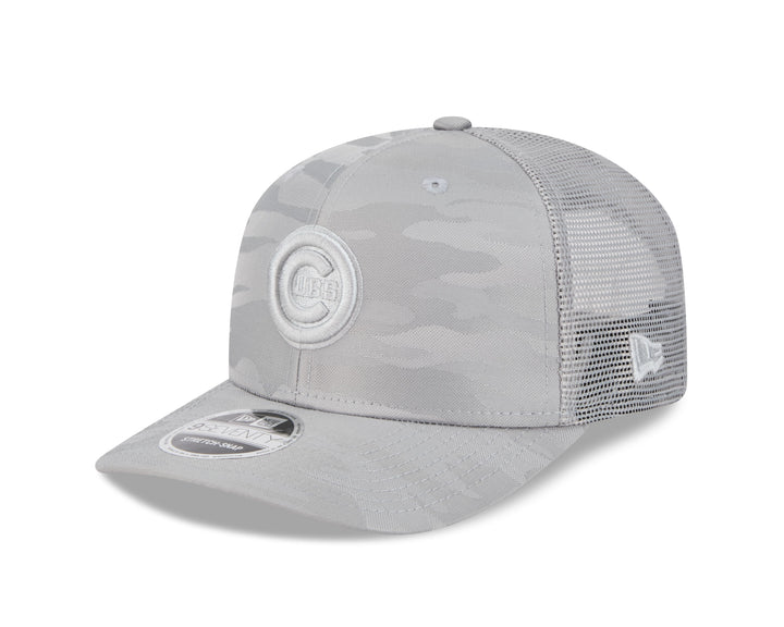 Chicago Cubs New Era Bullseye Logo Silver Grey Camo 9SEVENTY Snapback Cap Caps NEW ERA CAP COMPANY INC