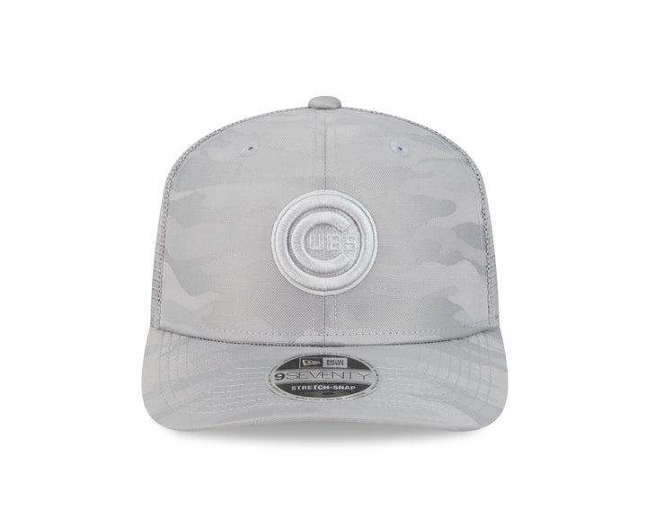 Chicago Cubs New Era Bullseye Logo Silver Grey Camo 9SEVENTY Snapback Cap Caps NEW ERA CAP COMPANY INC